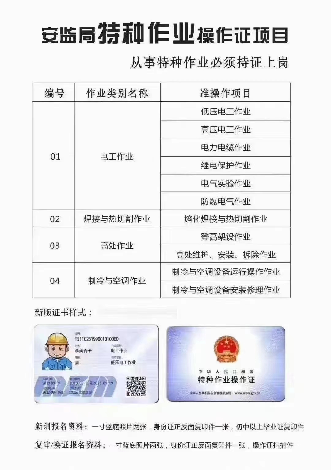 應急管理廳 安監(jiān)局特種作業(yè)證報名考試，高低壓電工、高空作業(yè)證、焊工證